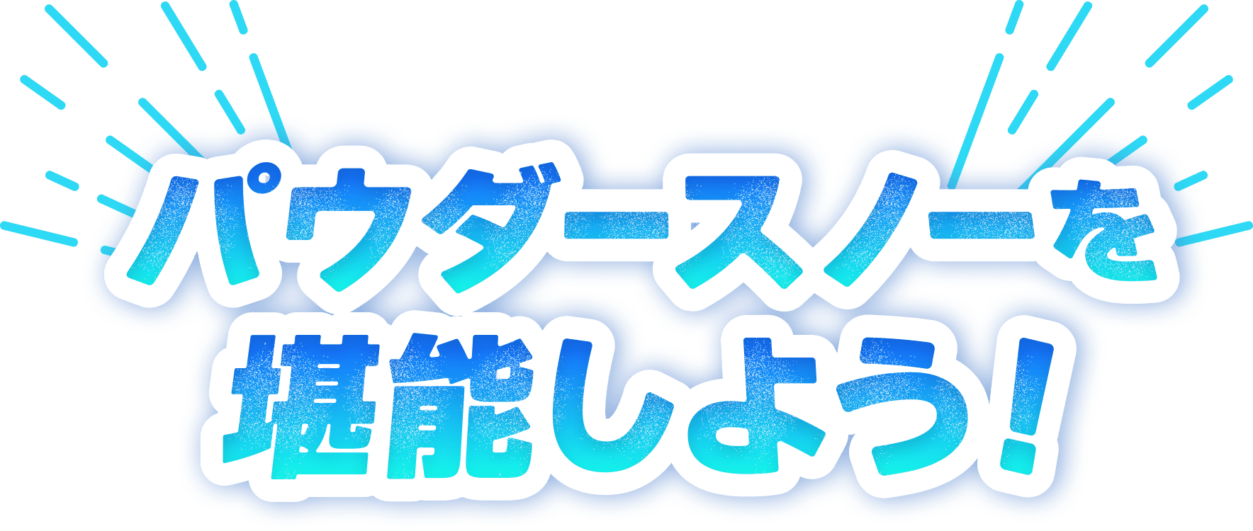 パウダースノーを堪能しよう!