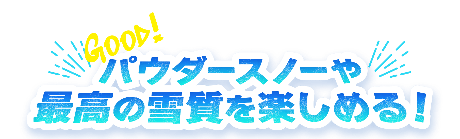 パウダースノーや最高の雪質を楽しめる!