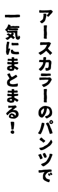 アースカラーのパンツで一気にまとまる！